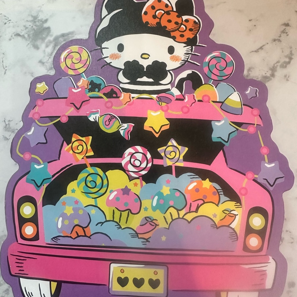 Hello Kitty Purple Wall Plaque Halloween